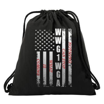 WWG1WGA Nothing Can Stop What Is Coming Drawstring Bag