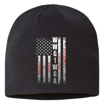 WWG1WGA Nothing Can Stop What Is Coming Sustainable Beanie