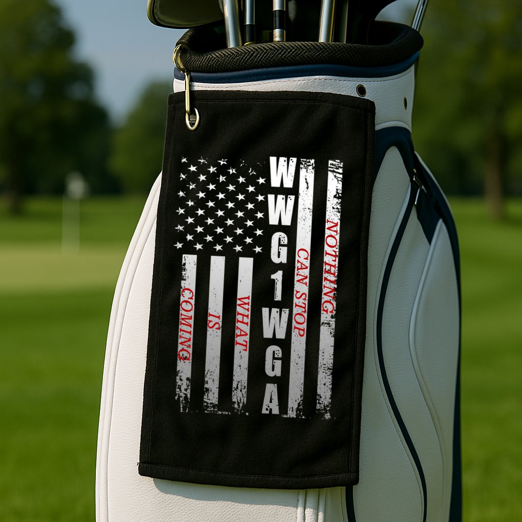 WWG1WGA Nothing Can Stop What Is Coming Golf Towel