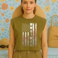 WWG1WGA Nothing Can Stop What Is Coming Garment-Dyed Women's Muscle Tee