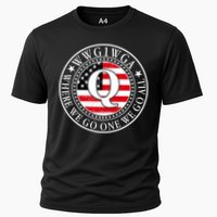 WWG1WGA Qanon Flag Emblem Cooling Performance Crew T-Shirt