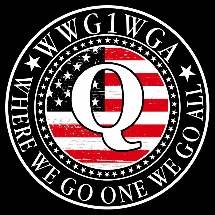 WWG1WGA Qanon Flag Emblem Cooling Performance Crew T-Shirt