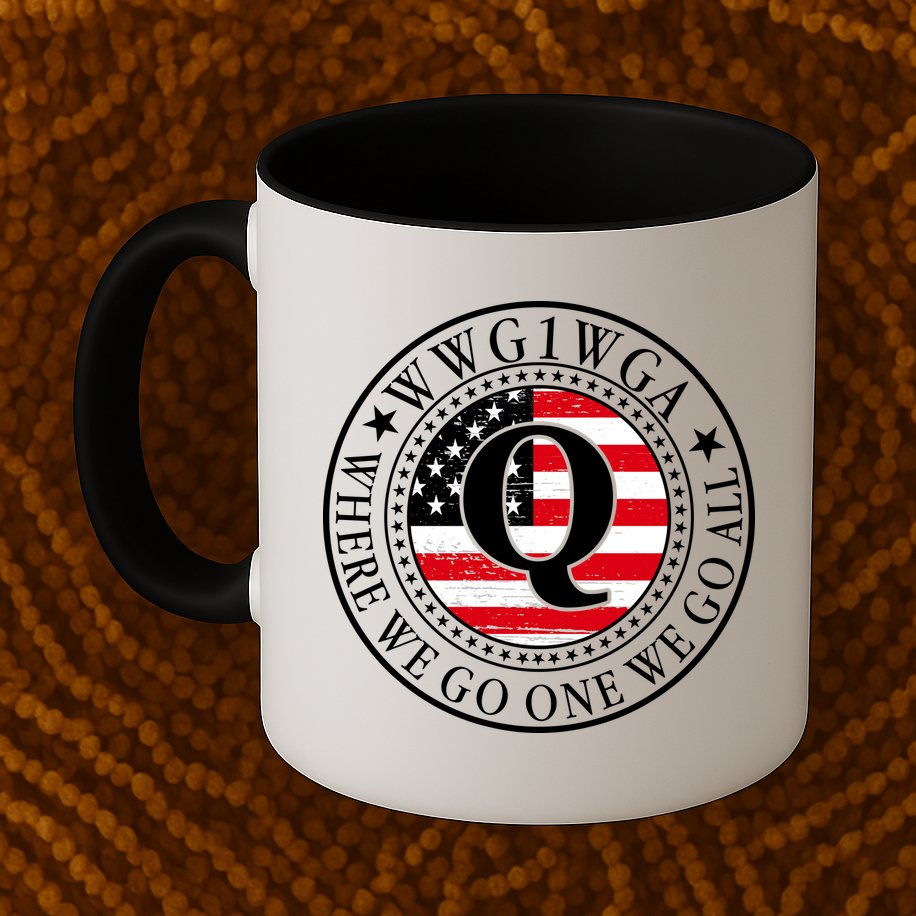 WWG1WGA Qanon Flag Emblem Mug