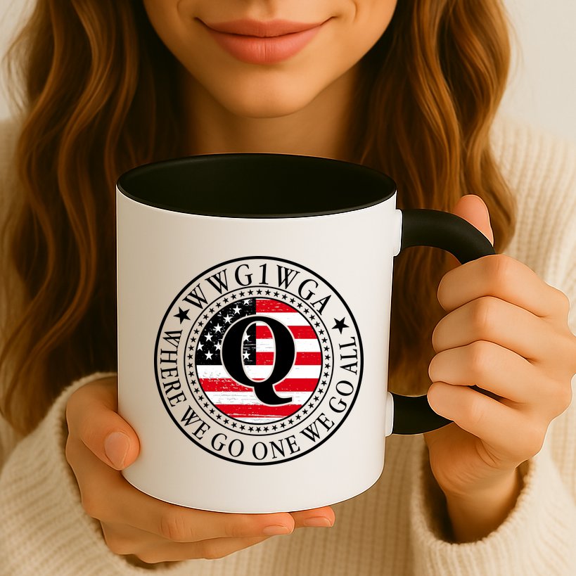WWG1WGA Qanon Flag Emblem Mug
