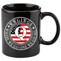 WWG1WGA Qanon Flag Emblem 11oz C Handle Ceramic Mug