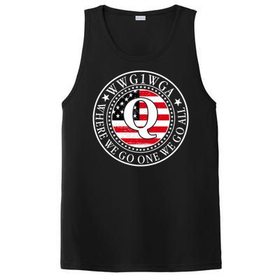 WWG1WGA Qanon Flag Emblem PosiCharge Competitor Tank