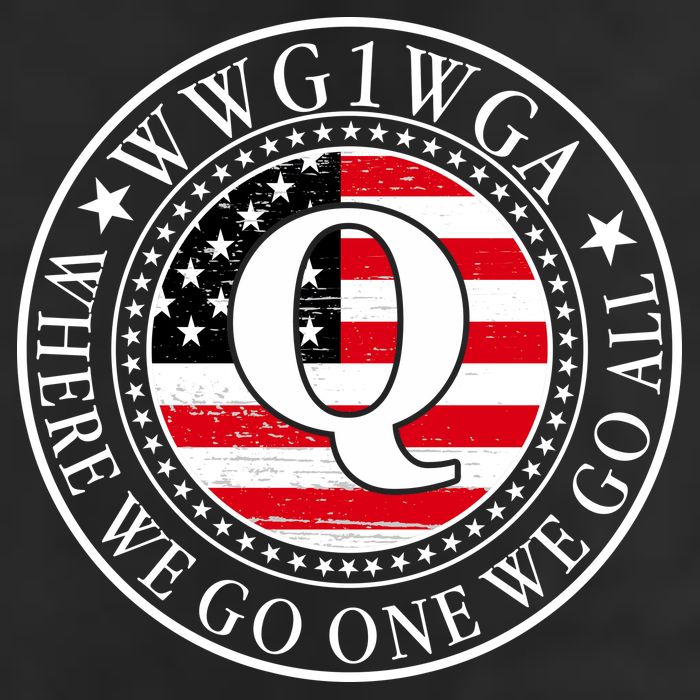 WWG1WGA Qanon Flag Emblem Trucker Hat
