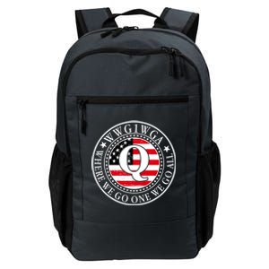 WWG1WGA Qanon Flag Emblem Daily Commute Backpack