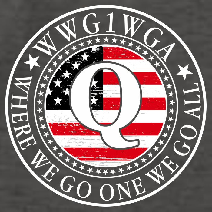 WWG1WGA Qanon Flag Emblem Vector Backpack
