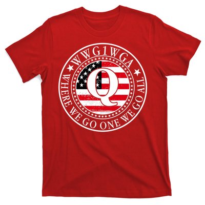 WWG1WGA Qanon Flag Emblem T-Shirt