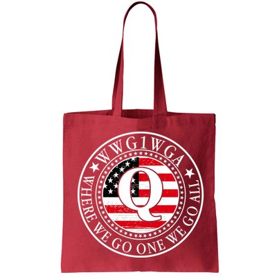 WWG1WGA Qanon Flag Emblem Bag