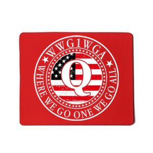 WWG1WGA Qanon Flag Emblem Mousepad