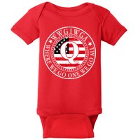 WWG1WGA Qanon Flag Emblem Baby Bodysuit