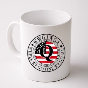 WWG1WGA Qanon Flag Emblem Coffee Mug