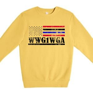 WWG1WGA Qanon Political Conspiracy Premium Crewneck Sweatshirt