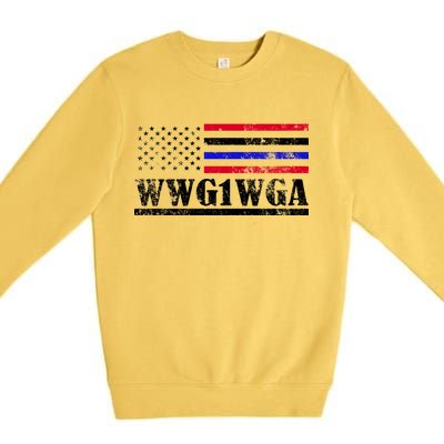 WWG1WGA Qanon Political Conspiracy Premium Crewneck Sweatshirt