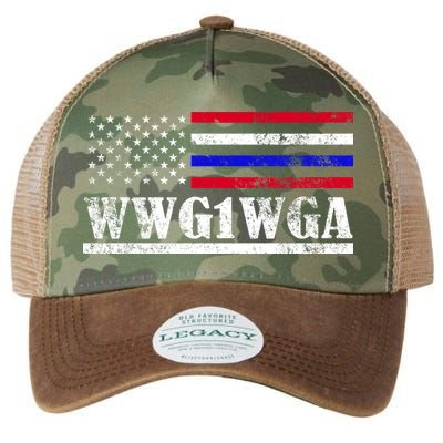 WWG1WGA Qanon Political Conspiracy Legacy Tie Dye Trucker Hat