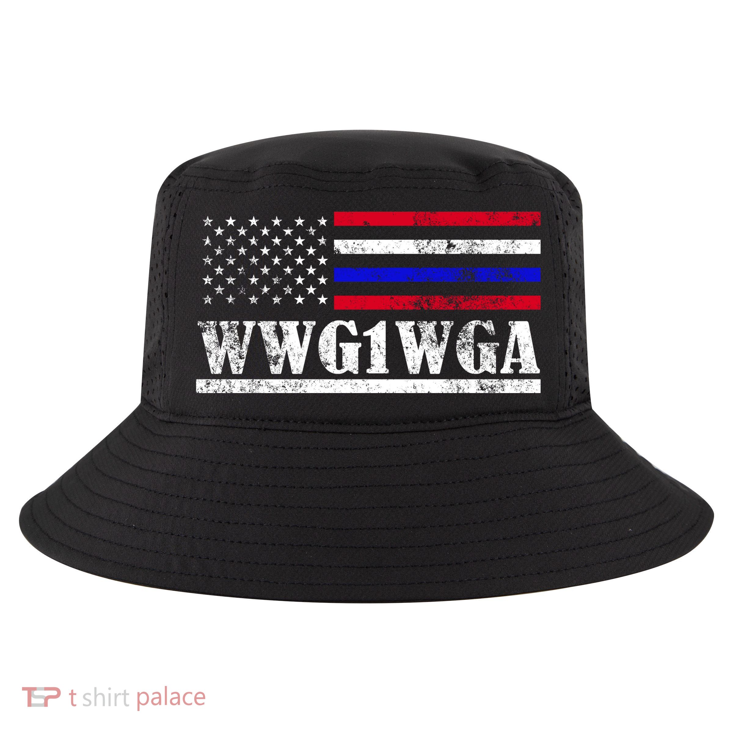 WWG1WGA Qanon Political Conspiracy Cool Comfort Performance Bucket Hat