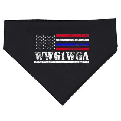 WWG1WGA Qanon Political Conspiracy USA-Made Doggie Bandana