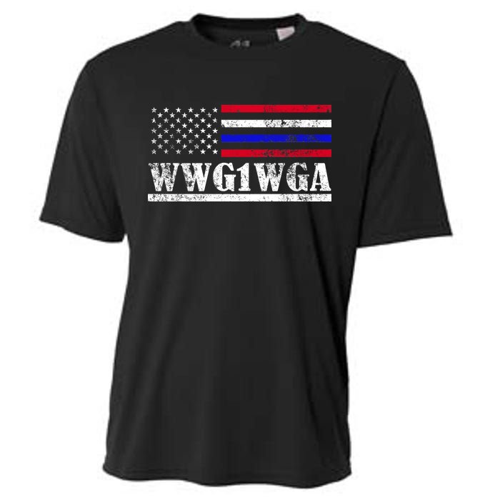 WWG1WGA Qanon Political Conspiracy Cooling Performance Crew T-Shirt