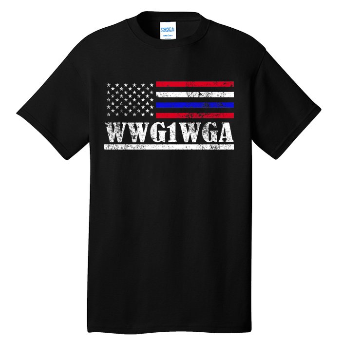 WWG1WGA Qanon Political Conspiracy Tall T-Shirt