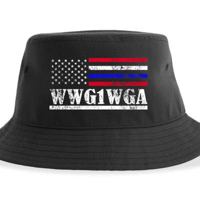 WWG1WGA Qanon Political Conspiracy Sustainable Bucket Hat