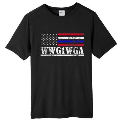 WWG1WGA Qanon Political Conspiracy Tall Fusion ChromaSoft Performance T-Shirt