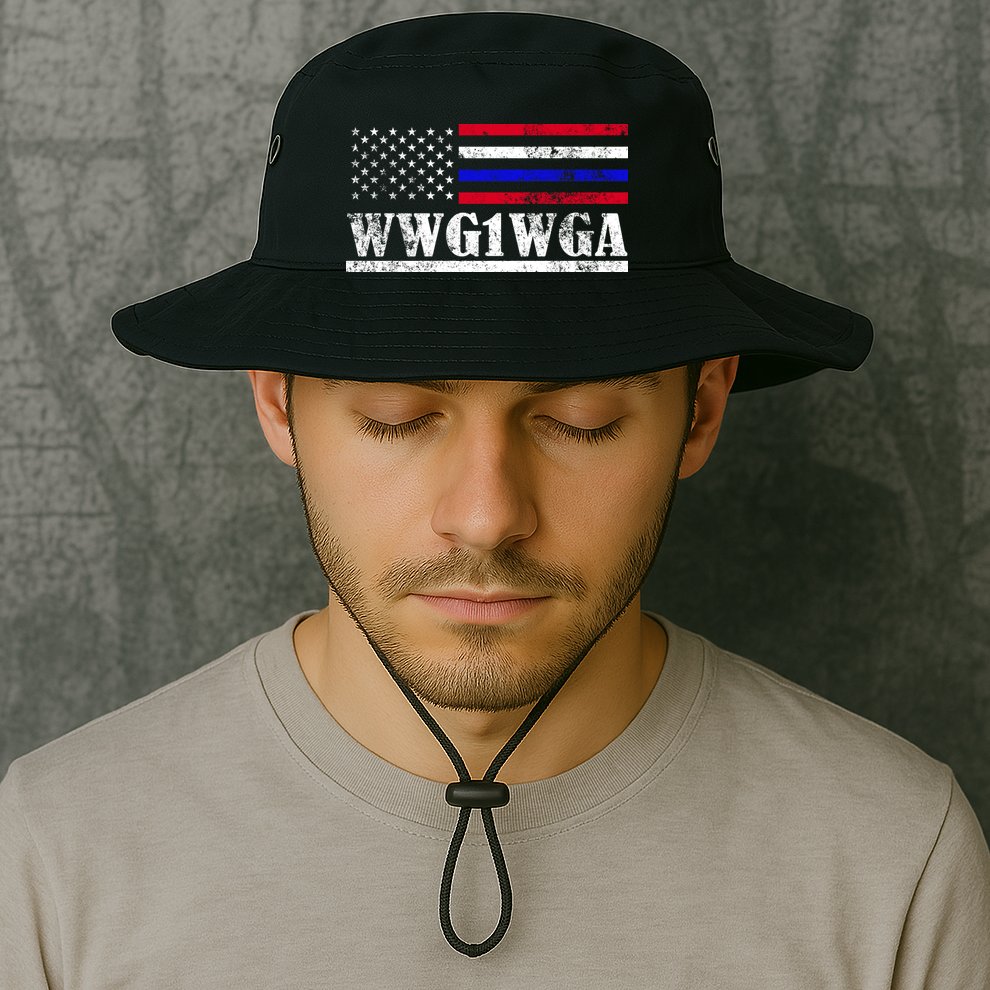 WWG1WGA Qanon Political Conspiracy Bucket Hat