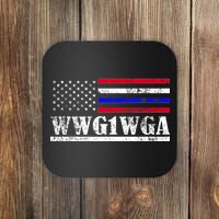 WWG1WGA Qanon Political Conspiracy Coaster