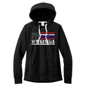 WWG1WGA Qanon Political Conspiracy Women's Fleece Hoodie