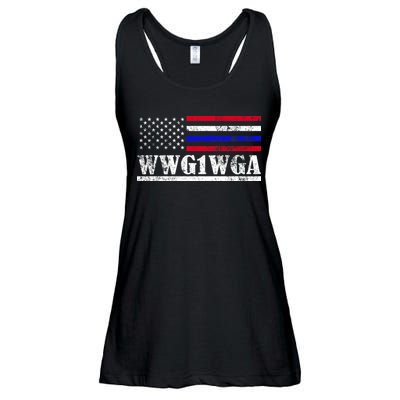 WWG1WGA Qanon Political Conspiracy Ladies Essential Flowy Tank