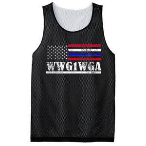 WWG1WGA Qanon Political Conspiracy Mesh Reversible Basketball Jersey Tank