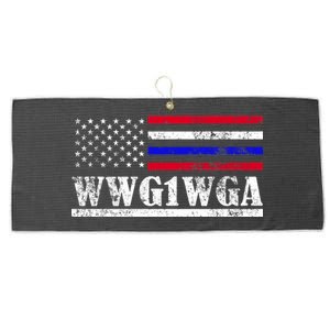 WWG1WGA Qanon Political Conspiracy Large Microfiber Waffle Golf Towel