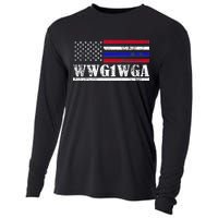 WWG1WGA Qanon Political Conspiracy Cooling Performance Long Sleeve Crew