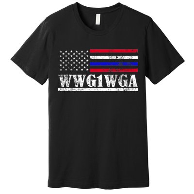 WWG1WGA Qanon Political Conspiracy Premium T-Shirt