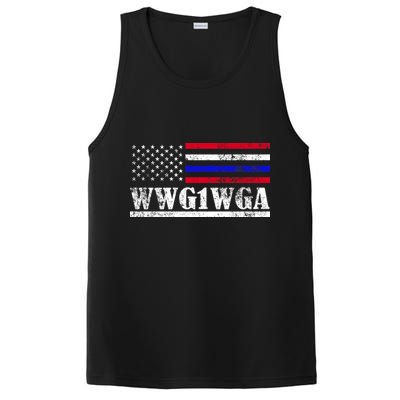 WWG1WGA Qanon Political Conspiracy PosiCharge Competitor Tank