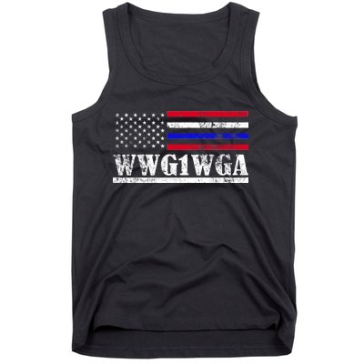 WWG1WGA Qanon Political Conspiracy Tank Top