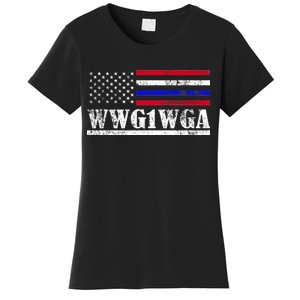 WWG1WGA Qanon Political Conspiracy Women's T-Shirt