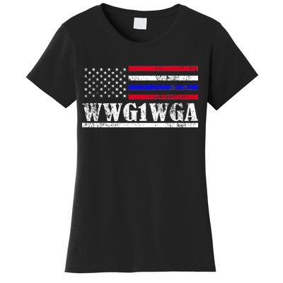 WWG1WGA Qanon Political Conspiracy Women's T-Shirt