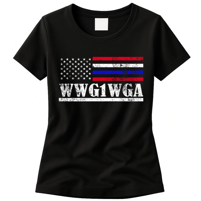 WWG1WGA Qanon Political Conspiracy Women's T-Shirt