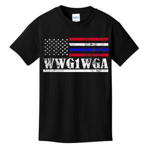 WWG1WGA Qanon Political Conspiracy Kids T-Shirt