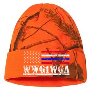 WWG1WGA Qanon Political Conspiracy Kati Licensed 12" Camo Beanie