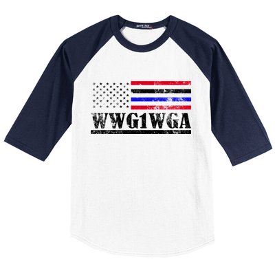 WWG1WGA Qanon Political Conspiracy Baseball Sleeve Shirt