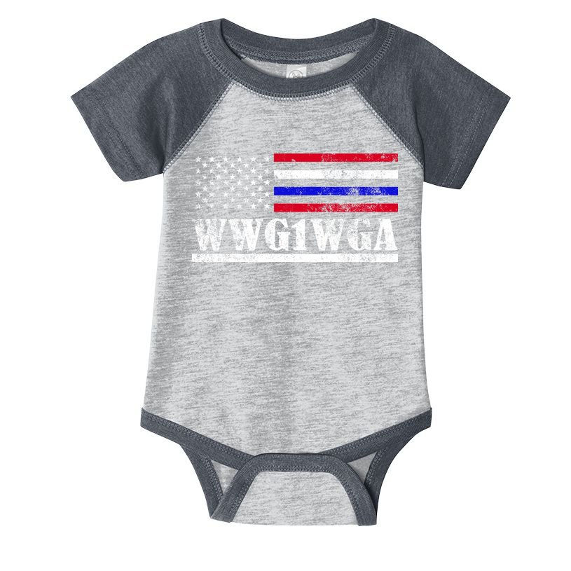 WWG1WGA Qanon Political Conspiracy Infant Baby Jersey Bodysuit