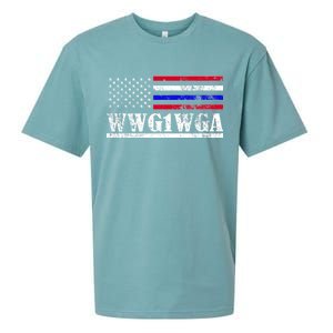 WWG1WGA Qanon Political Conspiracy Sueded Cloud Jersey T-Shirt