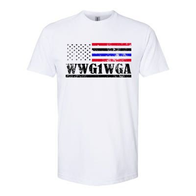 WWG1WGA Qanon Political Conspiracy Softstyle® CVC T-Shirt