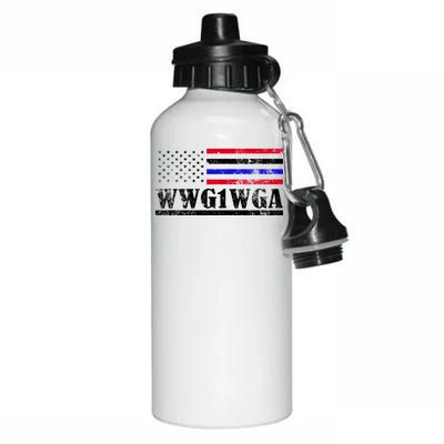 WWG1WGA Qanon Political Conspiracy Aluminum Water Bottle 