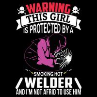 Welder Welding Girlfriend Warning This Girl Is Protected By Premium Baby Bodysuit