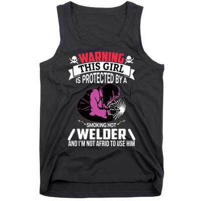 Welder Welding Girlfriend Warning This Girl Is Protected By Premium Tank Top
