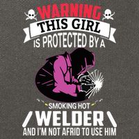Welder Welding Girlfriend Warning This Girl Is Protected By Premium Cotton Canvas Backpack